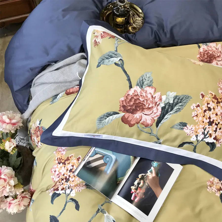

Modern pastoral bedding set teen adult,full queen king 60s cotton vintage double home textile bed sheet pillow case quilt cover