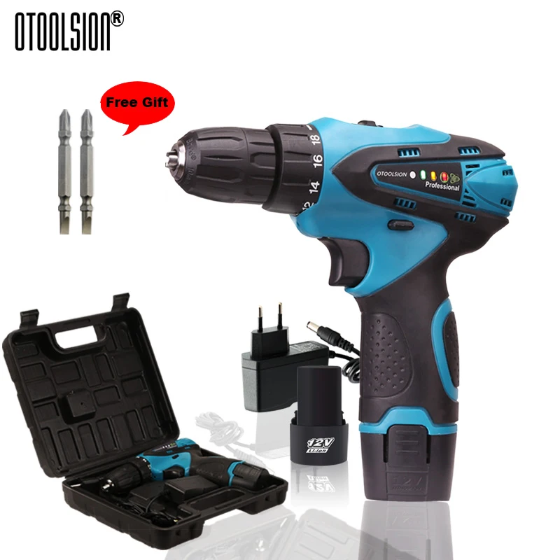 12V ручная дрель электрическая отвертка 2 Скорость Батарея электроинструменты с