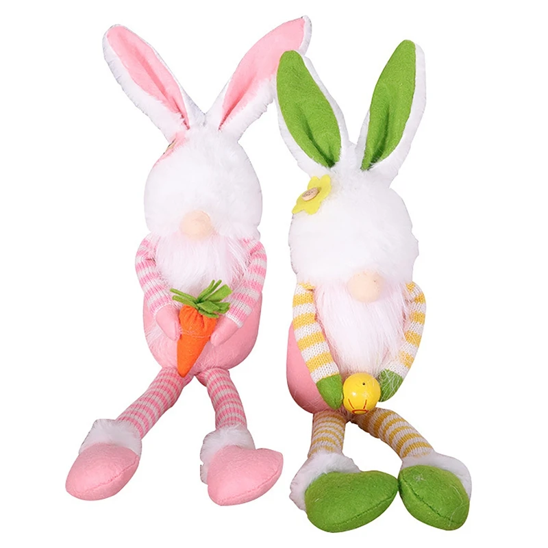 

Plush Doll Faceless Easter Cartoon Bunny Shape Cute Faceless Doll Decoration Ornaments Home Easter Decoration