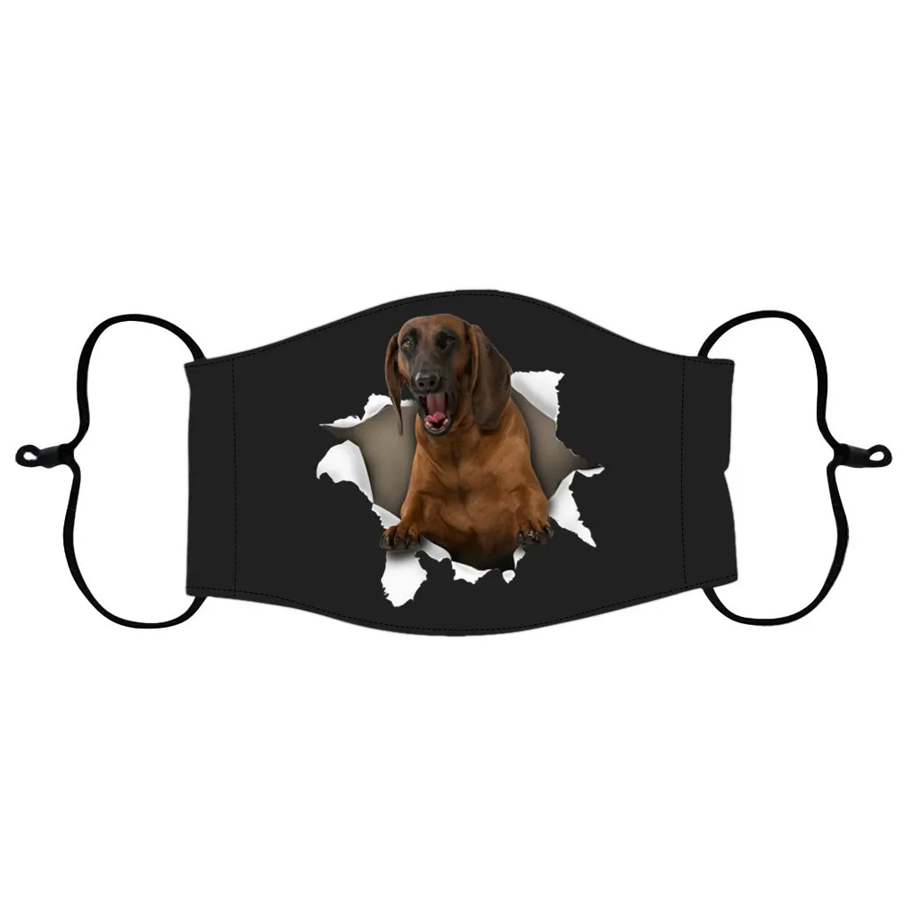 Детская Регулируемая хлопковая маска для лица ветрозащитная многоразовая с