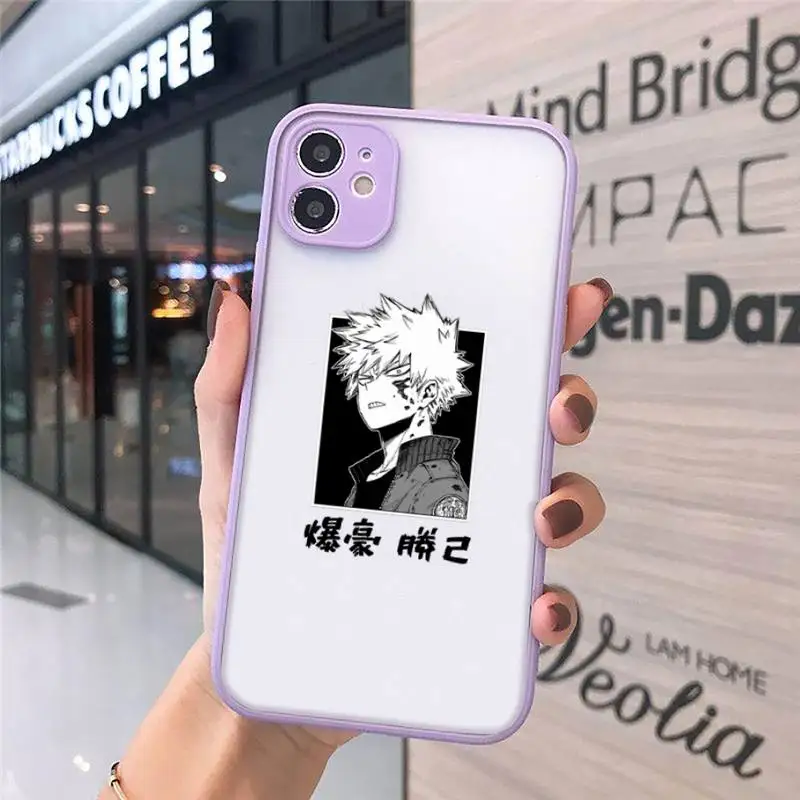 

My Hero Academia soft shell Phone Cases matte transparent For iphone 7 8 11 12 plus mini x xs xr pro max cover