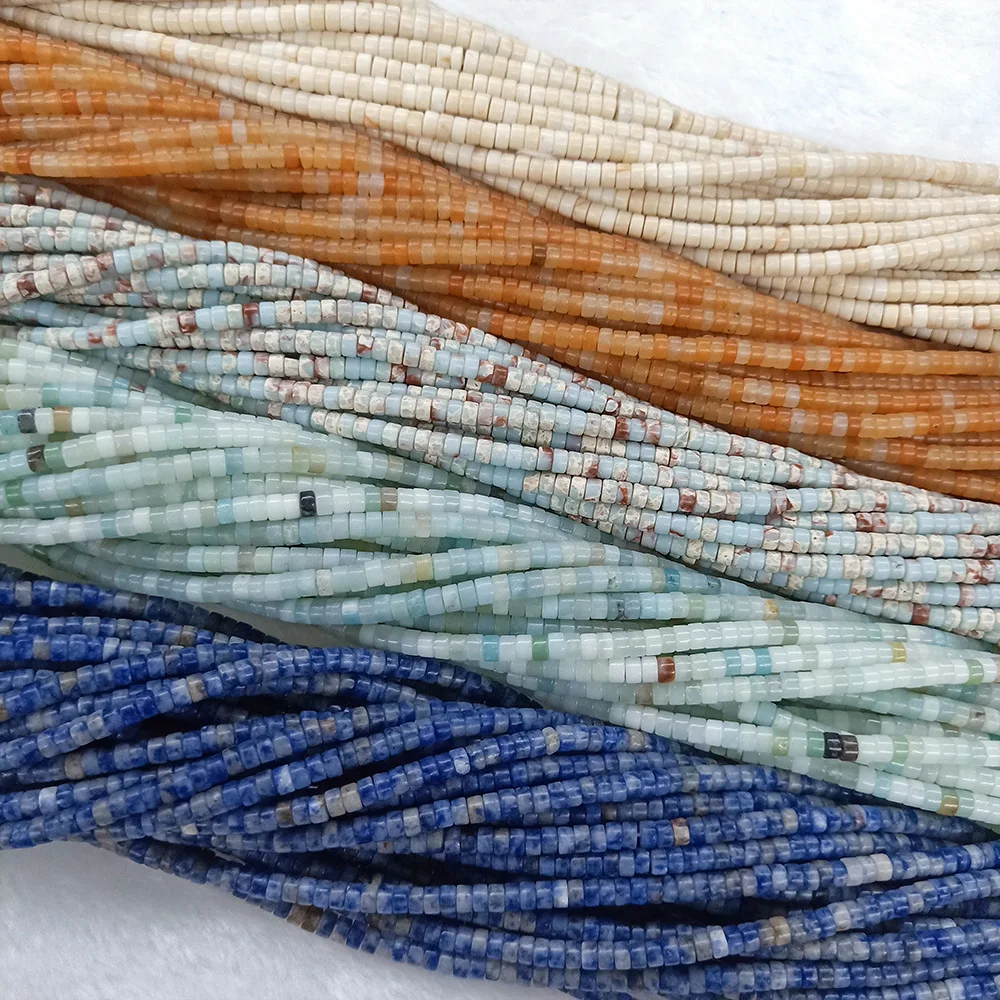 Новые бусины из натурального камня Бирюза Агат цилиндрические граненые ожерелье