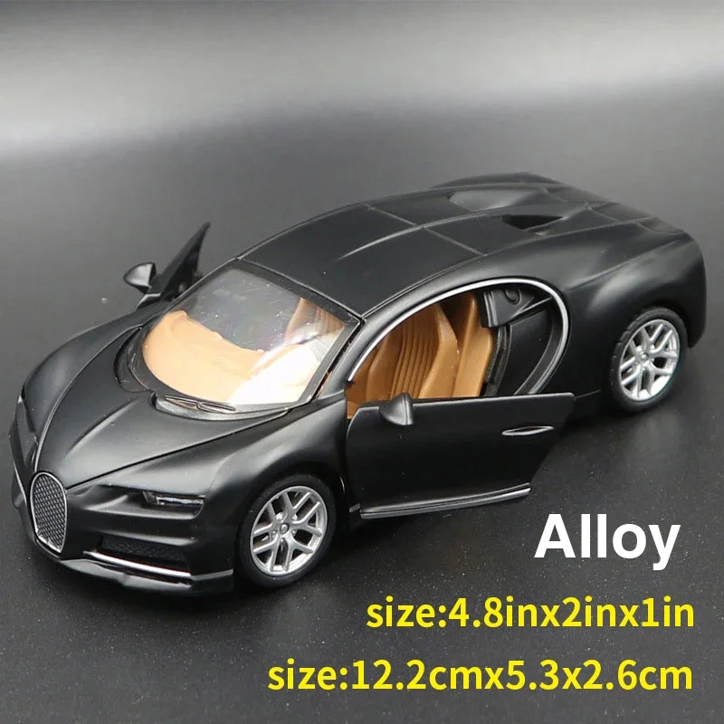 

1:34 Diecast Simulation Kids Toy Car For Bugatti Chiron Vehicle Sliding Alloy Sport Car Model Set Multi-style Gift Toys Children