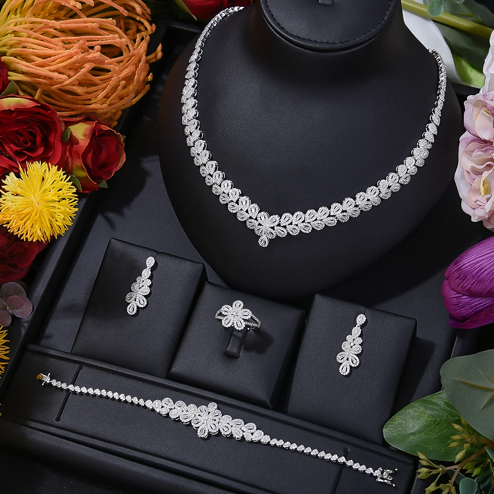Свадебные ювелирные изделия от известного бренда GODKI, наборы бижутерии для женщин, массивное ожерелье, серьги, аксессуары