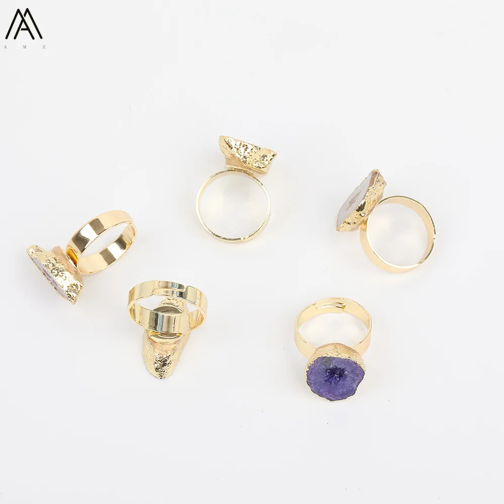 Женское кольцо с дырками нестандартное Золотое ювелирное изделие регулируемым