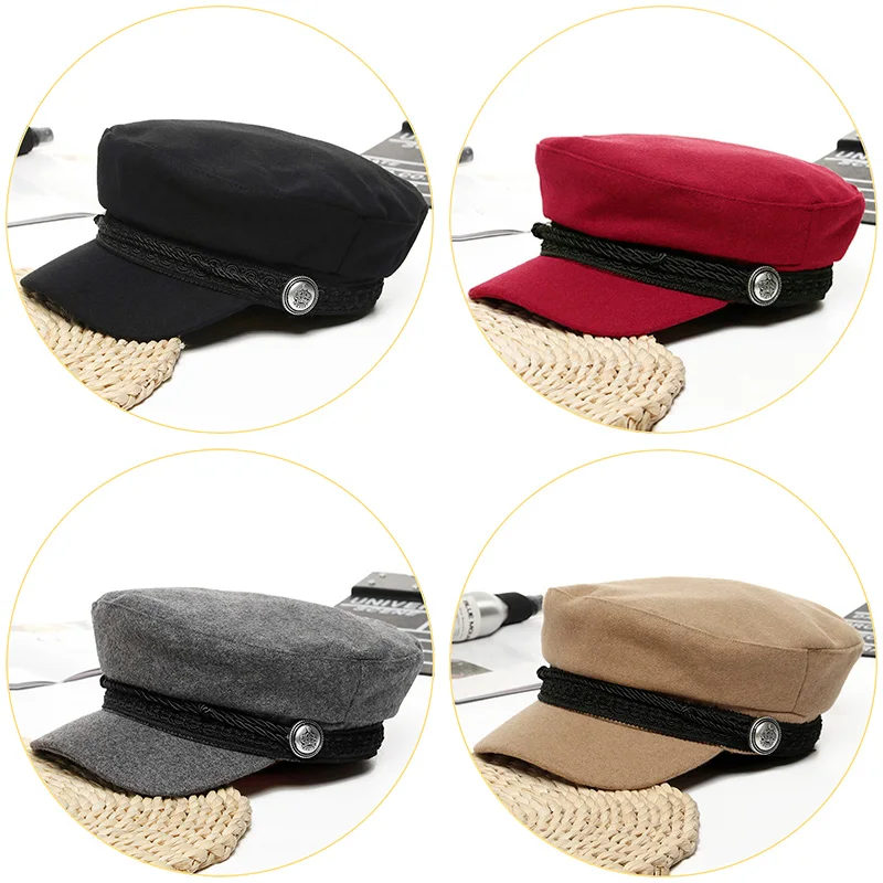

Winter Baseball Cap Women French Style Wool Baker's Boy Hat Cap Cool Hats Womens Baseball Hats Black Visor Hat 2020 Casquette