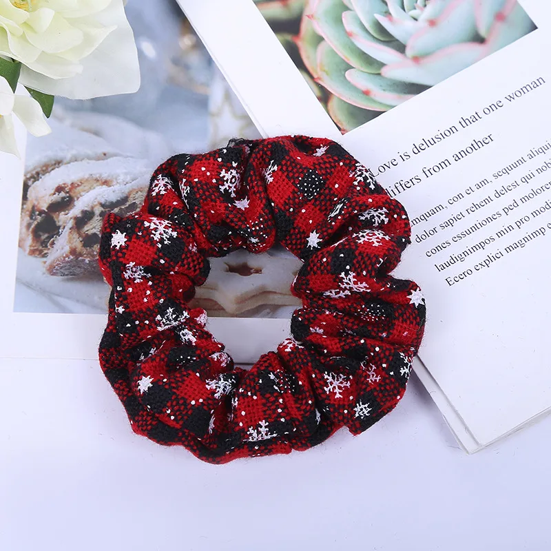Женские резинки для рождественской милые волос девочек эластичные праздничные