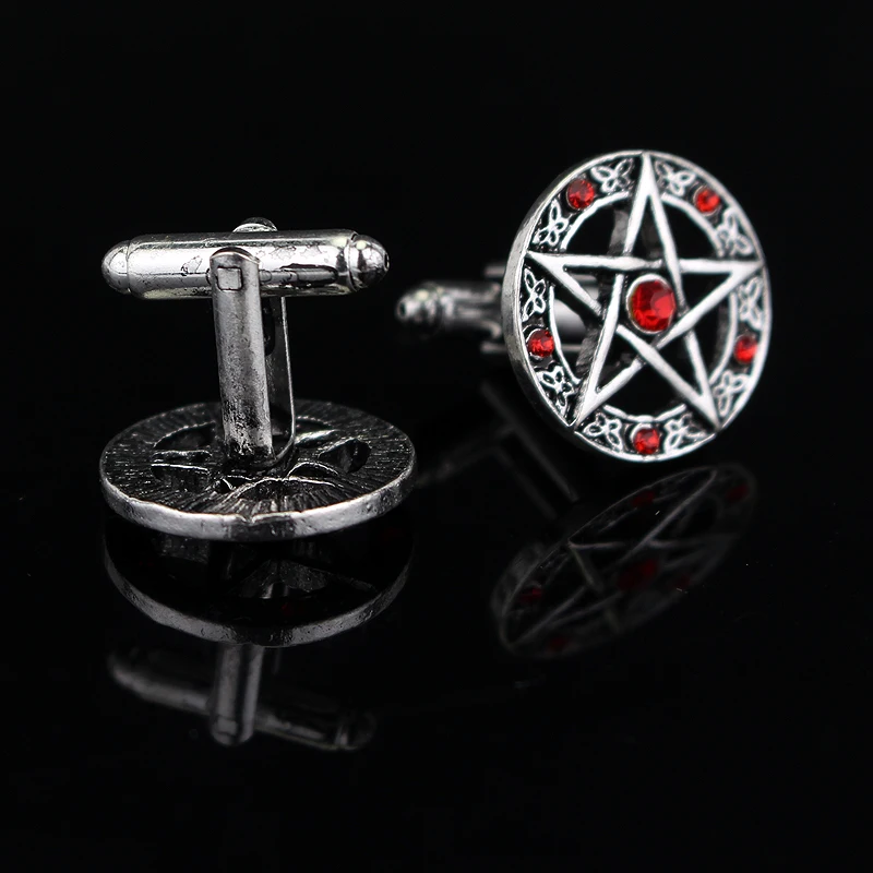 Сверхъестественные серии запонки пентаграмма ловушка дьявола Руна манжеты