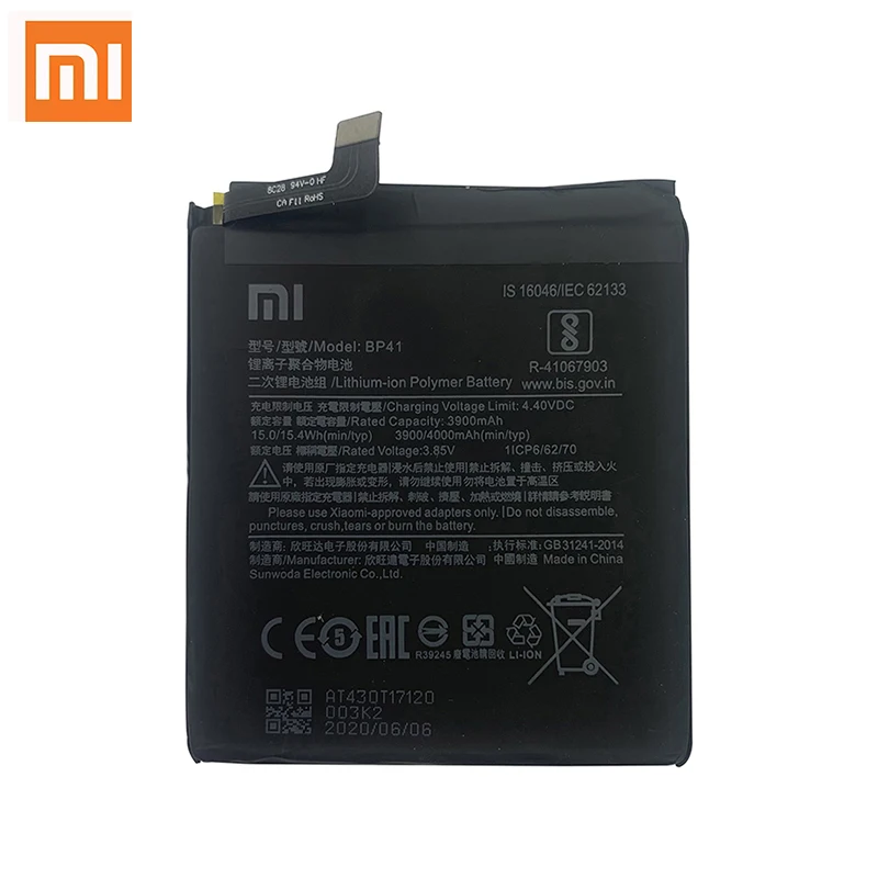 

Original Xiao Mi Battery BP40 BP41 For Xiaomi Redmi K20 Mi 9T Pro Mi9T K20Pro 4000mAh High Capacity Phone Batteries Free Tools