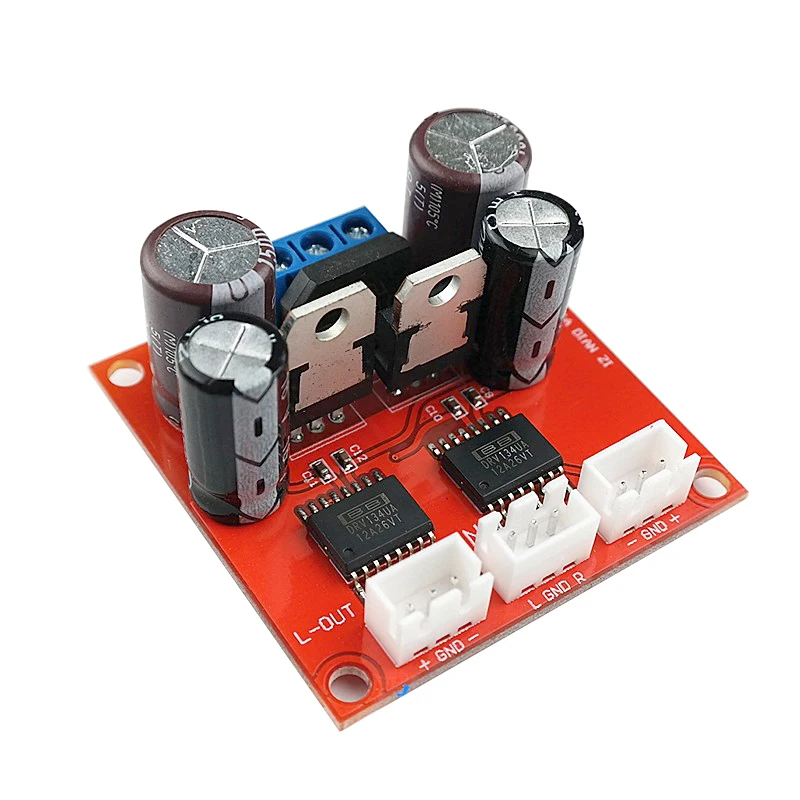 

DRV134 unbalanced to balanced board differential input balanced input dual-channel power amplifier board to change BTL output
