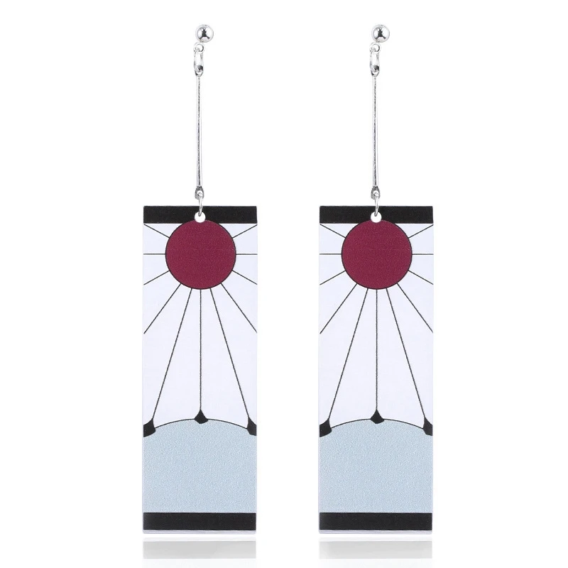 

Anime Acrylic Drop Earrings Demon Slayer Kimetsu no Yaiba Blade of Ghost Earings For Women Men Cosplay Jewelry Accessories Gift