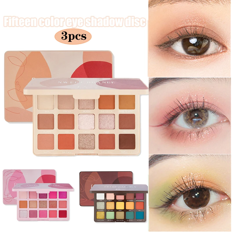 

Горячие 15 Цвет блестящие тени для век Палитра пигментов матовой Тени для век косметический стойкий макияж глаз для Для женщин и девочек