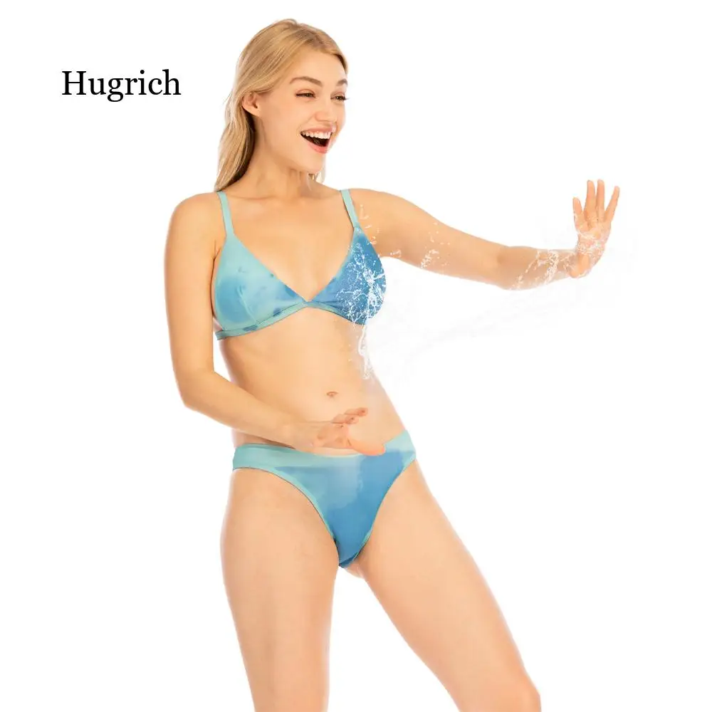 Color Change Bikini 2 Piece Set 2021 New Women Swimwear Temperature Sensitive Swimming Bathing Suit Swimsuit Summer Beachwear