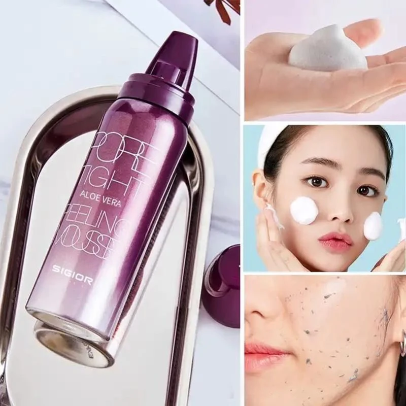 80ml Face Cleanser Removing Dead Skin Pore Tight Peeling Mousse Exfoliating Moisturizer Cleanser Oil Control Face Care