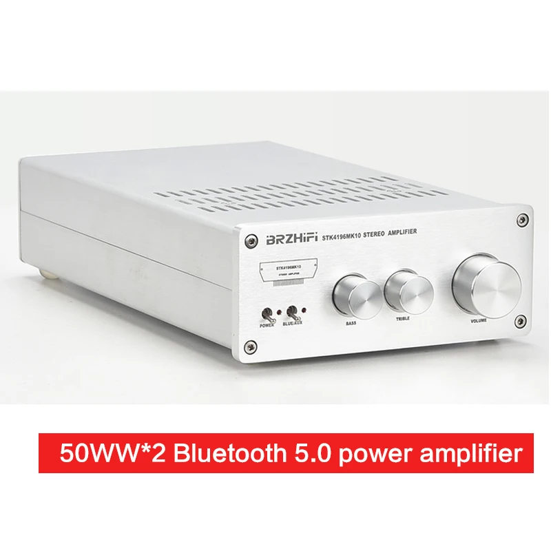 

50W*2 Digital Power Amplifier DIY STK4196MK10 Bluetooth 5.0 HIFI Fever Power Amplifier Class AB Built-in Radiator 20Hz-50KHz