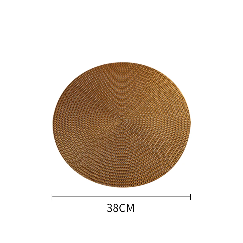 38 СМ Круглая ПВХ кухонная салфетка-подставка для обеденного стола коврики стейка