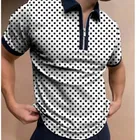 Мужская хлопковая рубашка с коротким рукавом, Сетчатая футболка-поло с принтом логотипа, оригинальная рубашка-поло для лета, 100%