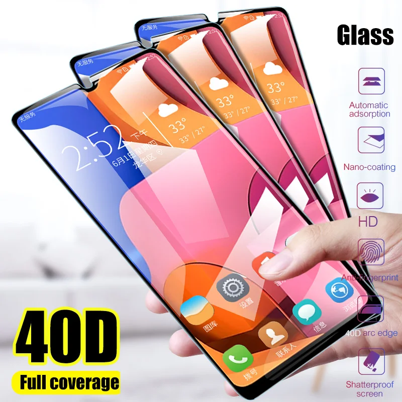 2Pcs40D закаленное Стекло для samsung Galaxy A50 A40 A60 A30 A10 Экран Защитная Стекло для samsung A70 A20E M10 M20 M30