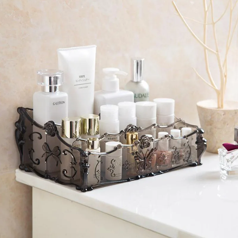 Косметическая коробка для хранения цветок резьба рабочего стола комод