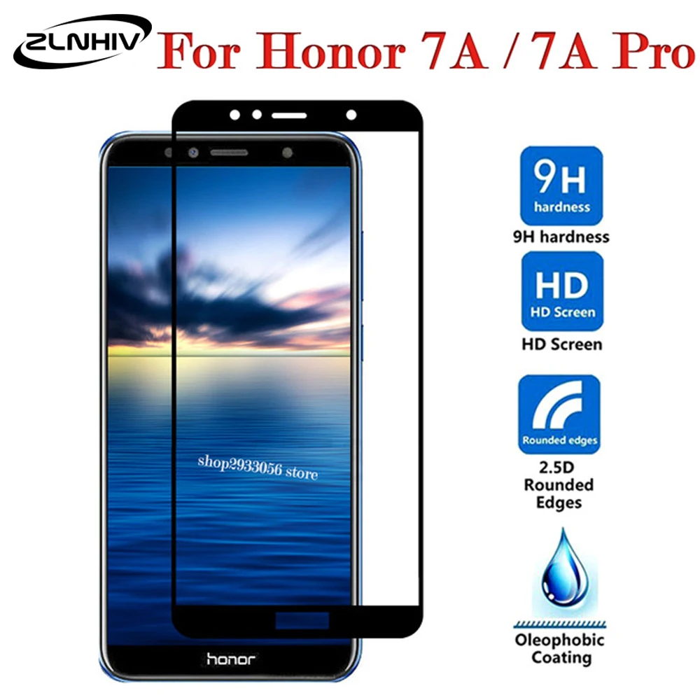 ZLNHIV закаленное стекло для huawei honor 7 7x7 s 7c 7a pro защита экрана телефона honor 8 lite защитная пленка на стекло смартфона