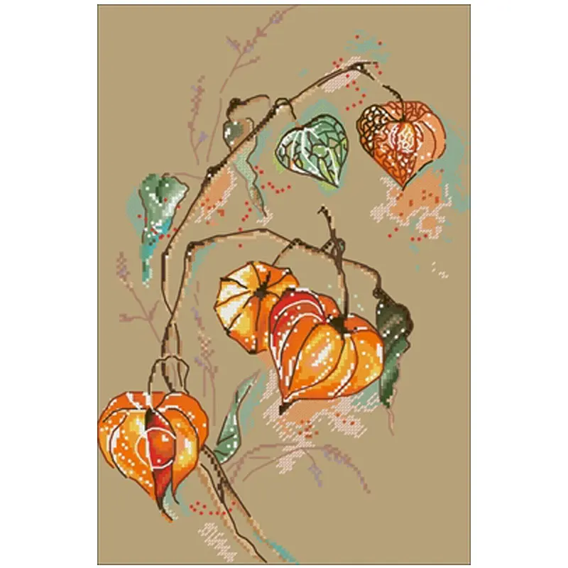 

Lantern flower patterns Counted Cross Stitch 11CT 14CT DIY Cross Stitch Kits Embroidery Needlework Sets home decor