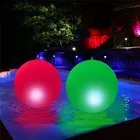 Светодиодный надувной шар с дистанционным управлением, яркий пляжный шар со светодиодной подсветкой для уличного бассейна, праздничная игрушка