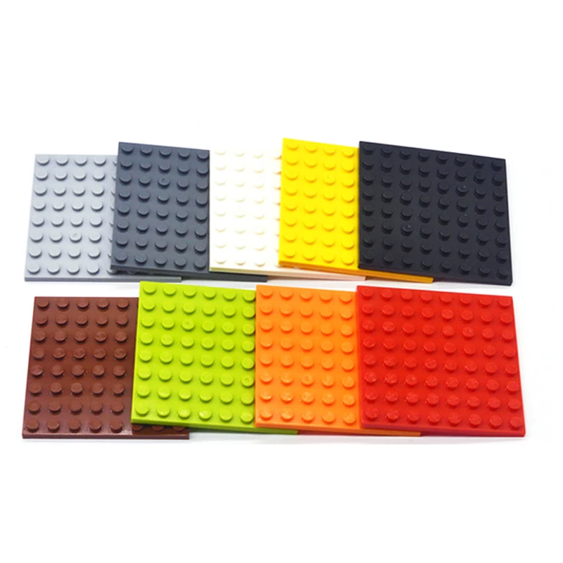 

10pcs/lot DIY Building Blocks Thin Figures Bricks 8x8 Dots Educational Creative Compatible Toys for Children Gift free shipping