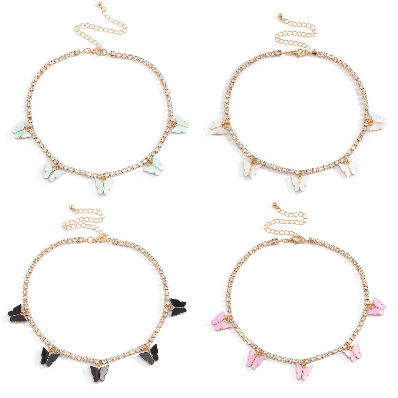 

Punk rivet chain Multilayer necklace set hip hop thick necklace for women Choker collar