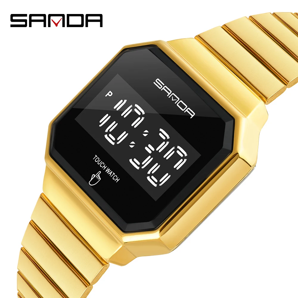 SANDA 2020 новые модные мужские часы с сенсорным экраном водонепроницаемые наручные
