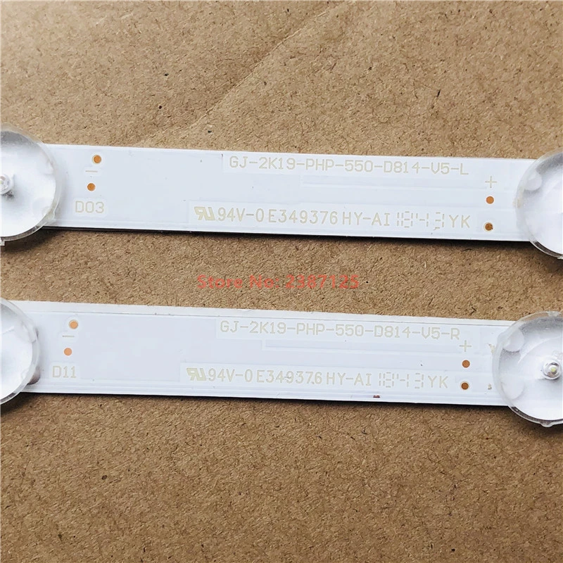 

12pieces/lot LED Backlight strip 7+7 lamps for GJ-2K19-PHP-550-D814-V5-R GJ-2K19-PHP-550-D814-V5-L