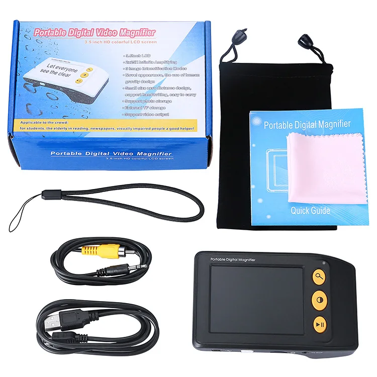 

High-definition magnifying glass 3.5 inch handheld electronic vision aid low vision portable vision aid