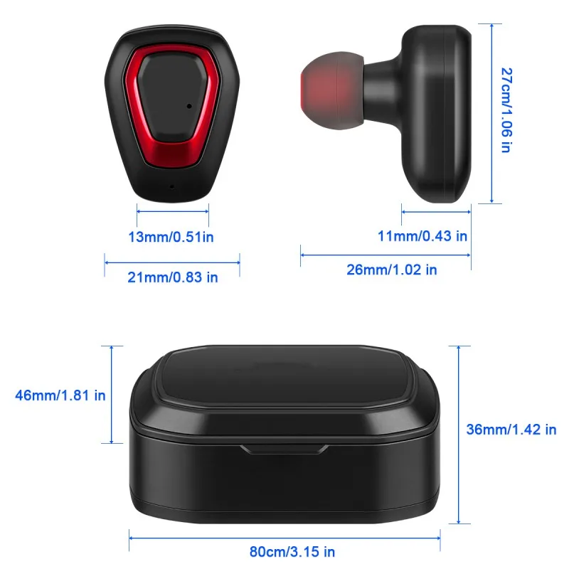 A7 TWS беспроводные Bluetooth наушники бинауральные стерео наушники с зарядным устройством для ноутбука/ПК/планшета для iphone Android