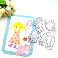 julyarts girl metal dies for card making new for 2021 carbon steel metal cutting dies scrapbooking decorative paper cards