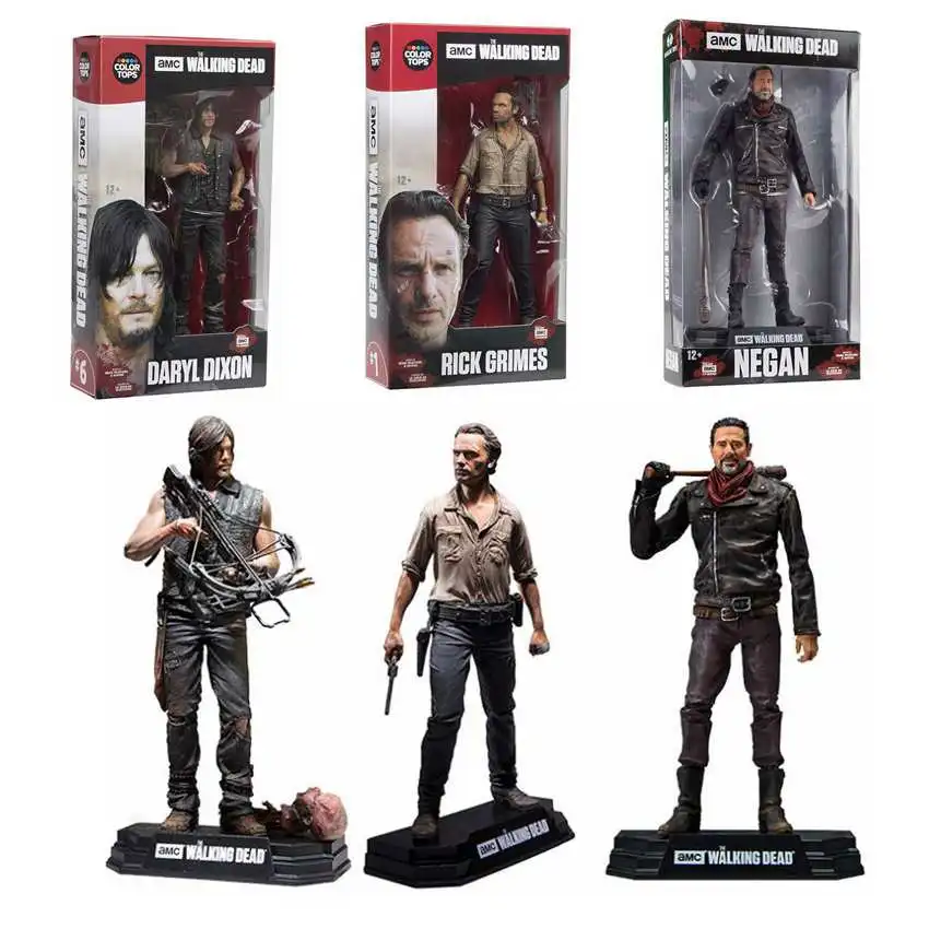 AMC 15 см фигурка ходячих мертвецов Коллекционная ПВХ модель игрушки Рик Дэрил