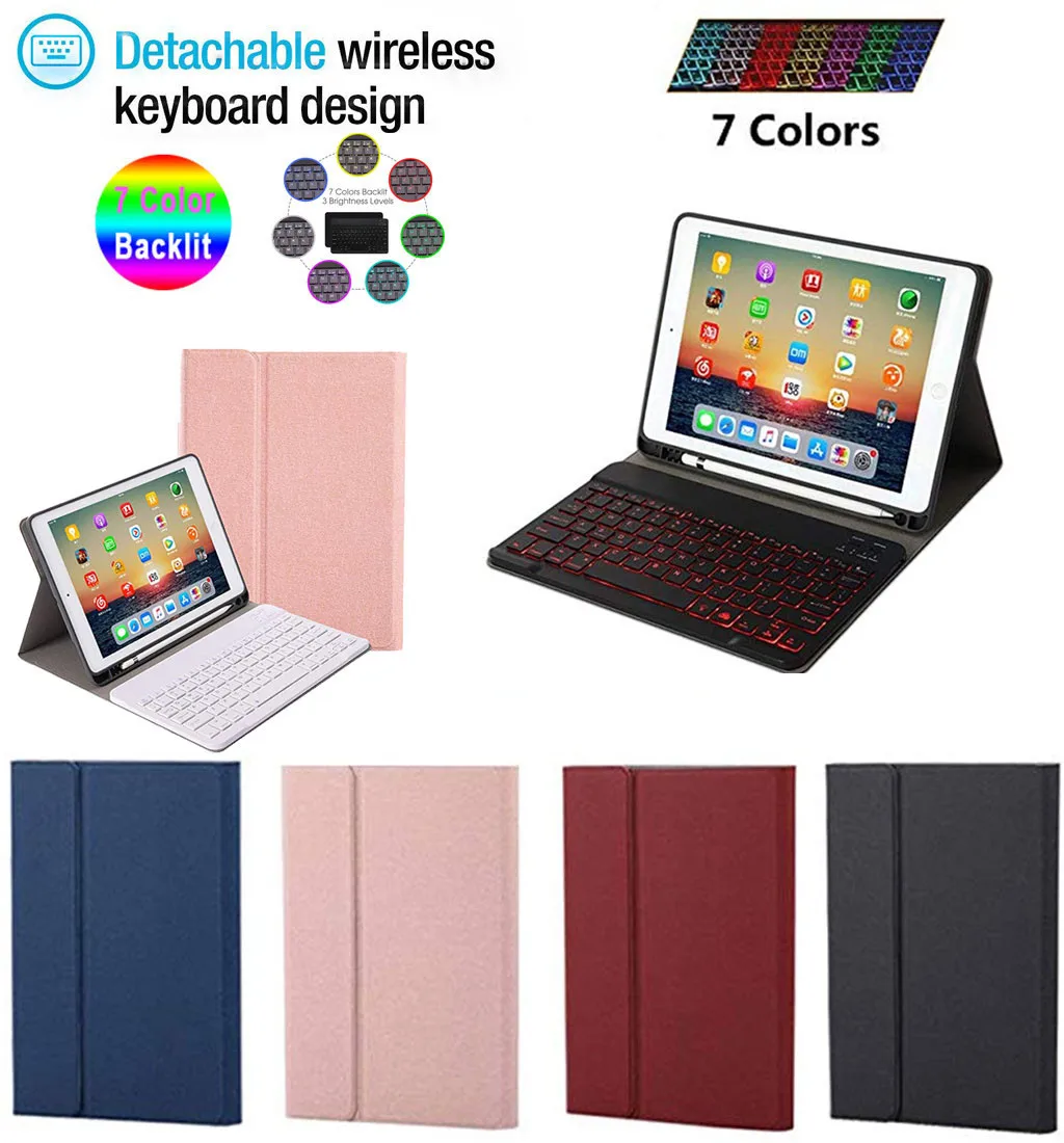 Клавиатура для Apple iPad 7 10 2 дюйма 2019 съемная Bluetooth клавиатура чехол подставка