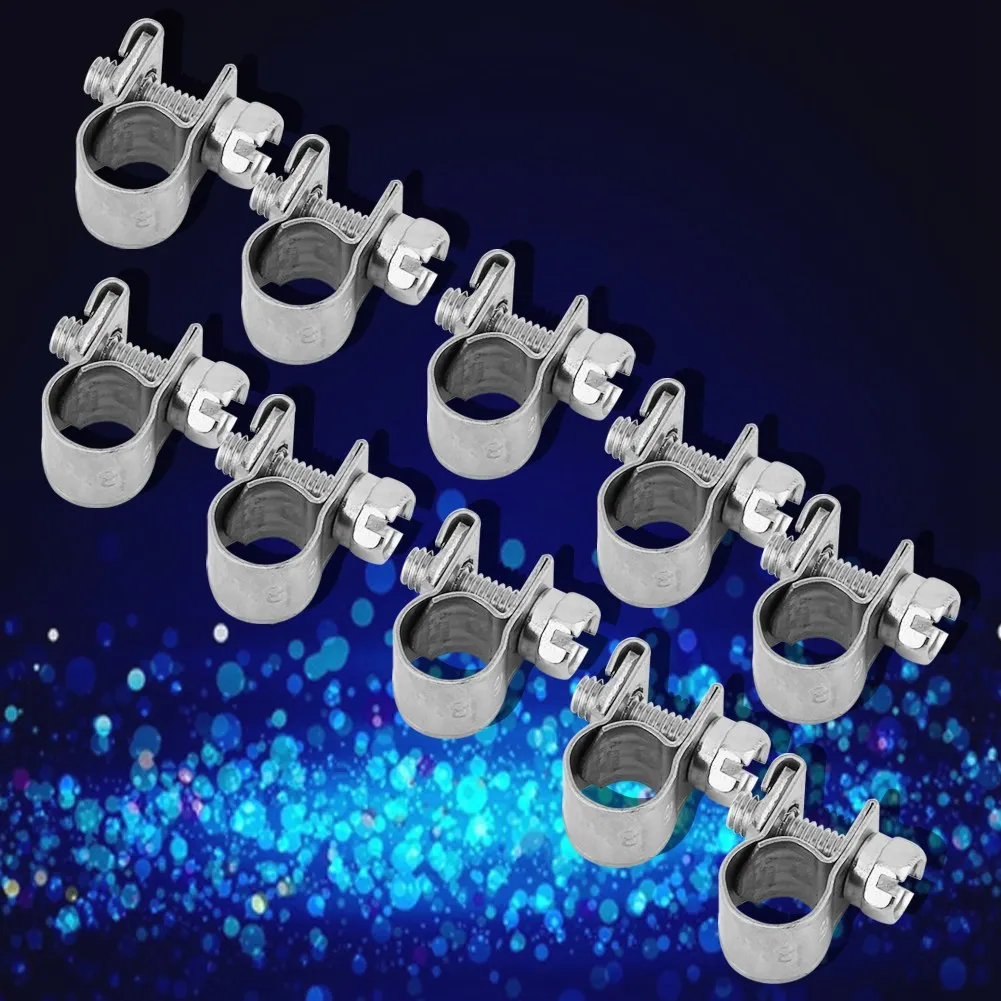 10 шт./компл. мини Топливопровод шланг Нержавеющая сталь туб клипы небольшой