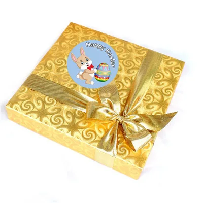 

500pcs 1/1.5inch Happy Easter Rabbit Stickers Cute Sealing Sticker Cake Baking Labels Easter Party Kids Gifts Bag Box Decor Tags