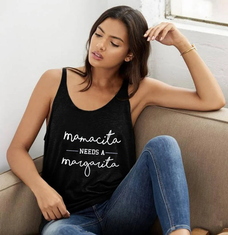 

Mamacita Needs A Margarita New Arrival Women Trending Tank Top Summer Female Funny Sleeveless Shirts Gift for Mom Vest