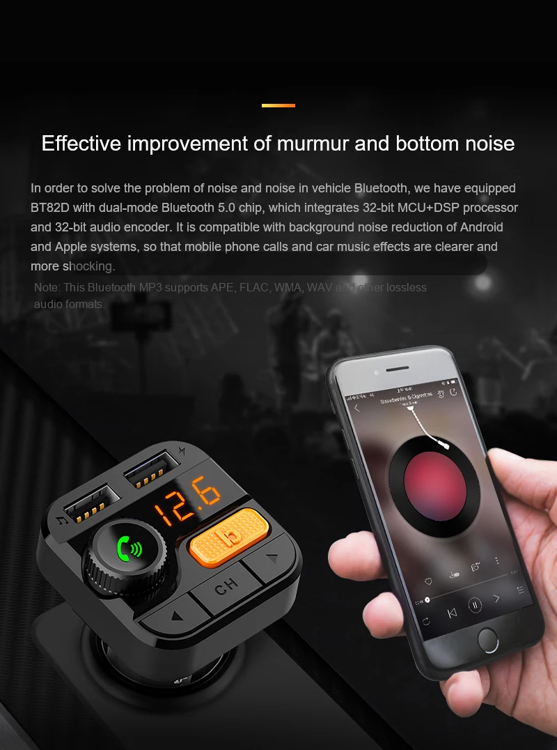 PATCHSKY беспроводной громкой fm-передатчик Bluetooth 5,0 Поддержка Micro SD карты/U диск для бас музыки USB зарядное устройство для автомобиля комплект