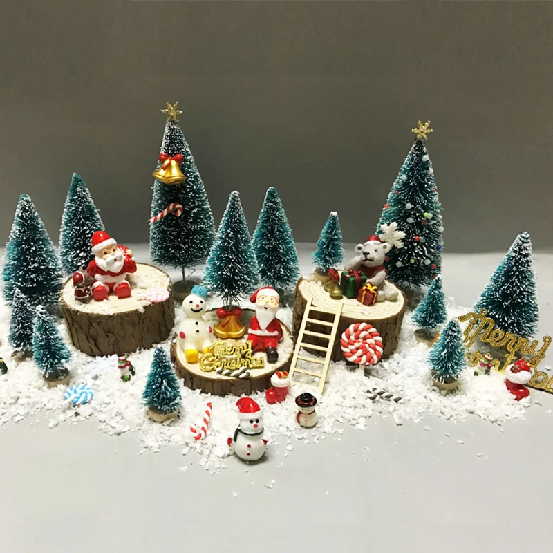 Мини Рождественская микро пейзаж Санта Клаус елка креативное украшение