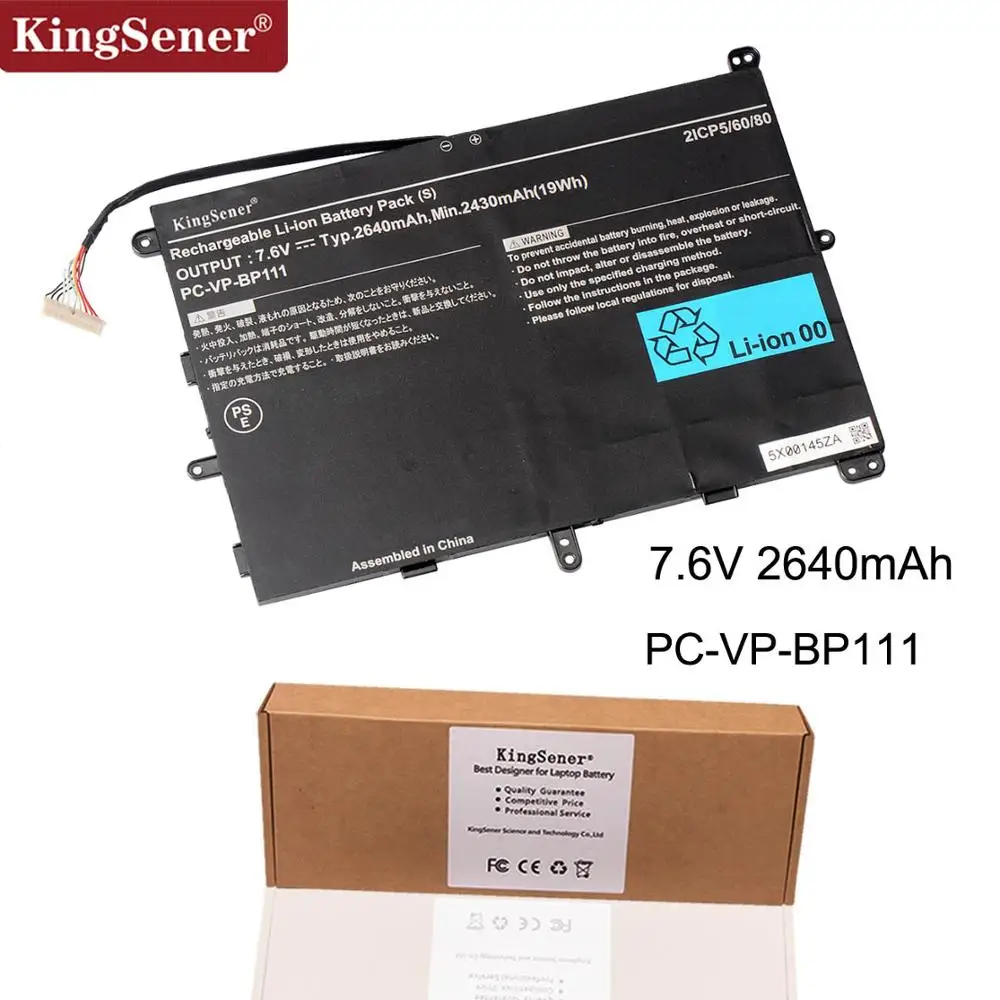 Новый аккумулятор KingSener для Ноутбука NEC PC-VP-BP111-BP112 2IC95/60/80 7 6 V 2640mAh/19WH | Компьютеры и