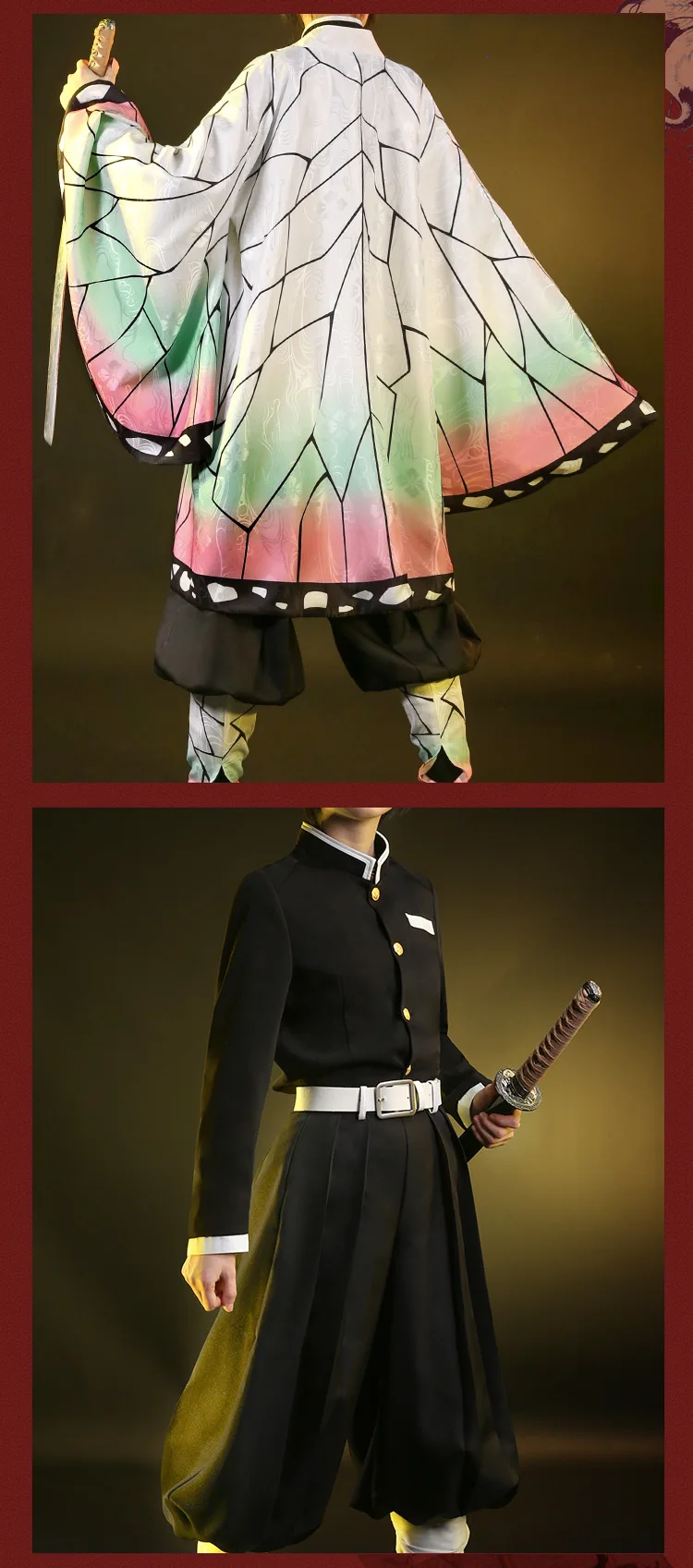 Аниме «Demon Slayer Kimetsu no Yaiba Tokitou Muichirou Kochou Shinobu Kanroji Mitsuri Tsuyuri Kanawo»; костюм для косплея; боевой костюм