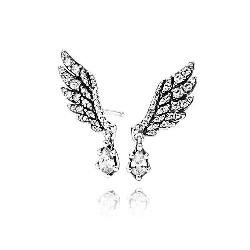 

Presale Trendy Dangling Angel Wing Earrings for Women Unique Design Forever Stud Earrings Sterling Silver 925 Jewelry
