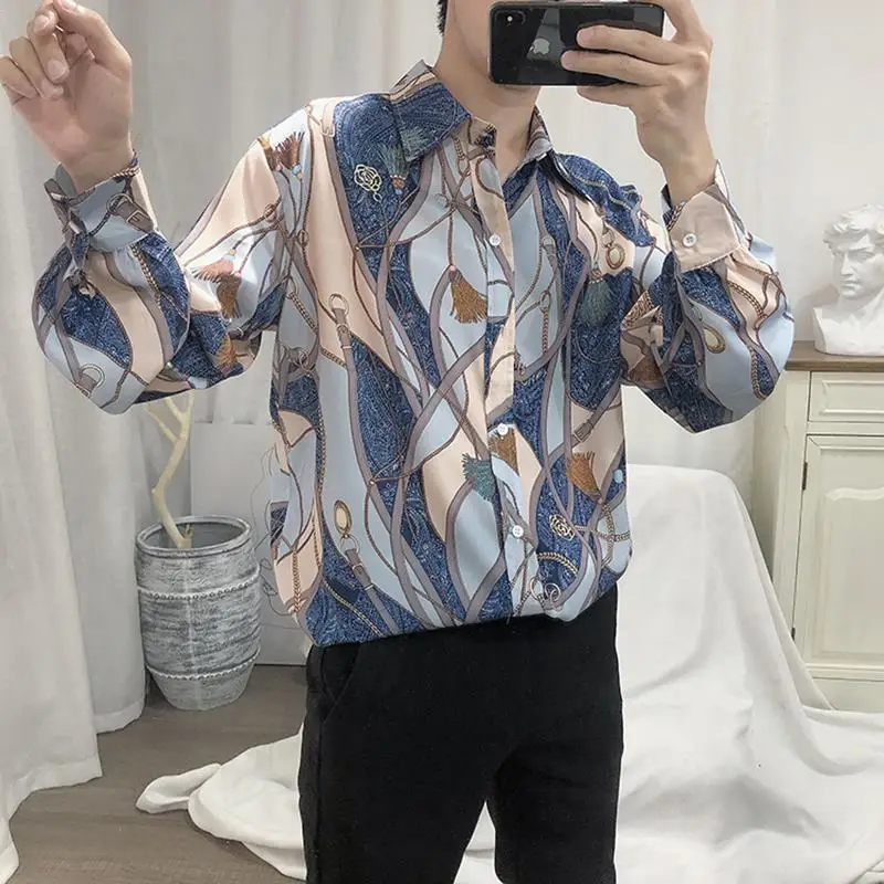 

Cool Hip Hop Shirts Men Summer Autumn Shirt Homme Japanese Offic Shirts Gothic Harajuku Tops Streetwear Punk Blouse Shirt Male