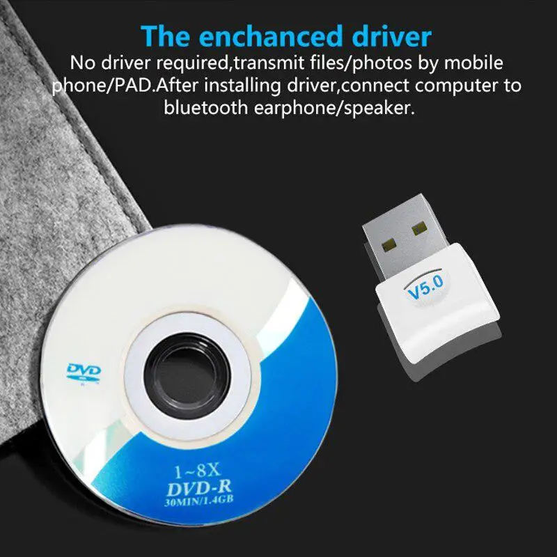 Настольный адаптер USB Bluetooth для компьютера из АБС-пластика 5 0 | Электроника