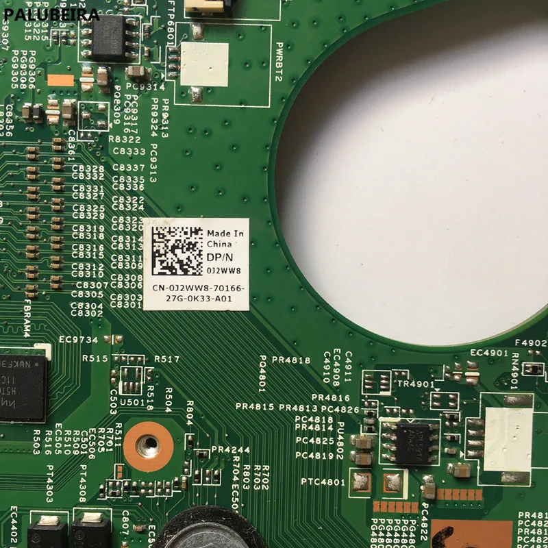 PALUBEIRA CN-0J2WW8 0J2WW8 основная плата для Dell inspiron N5110 Материнская плата ноутбука 8* Память HM67 DDR3 тест нормально