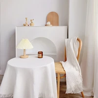 ins white tablecloth simple pattern tablecloth tassel lace home decoration photography photo props background cloth