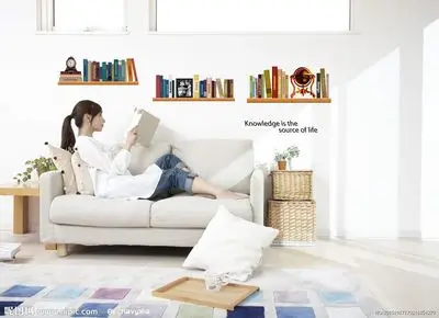 Креативная настенная книжная полка наклейки эстетическое подросток номер Декор