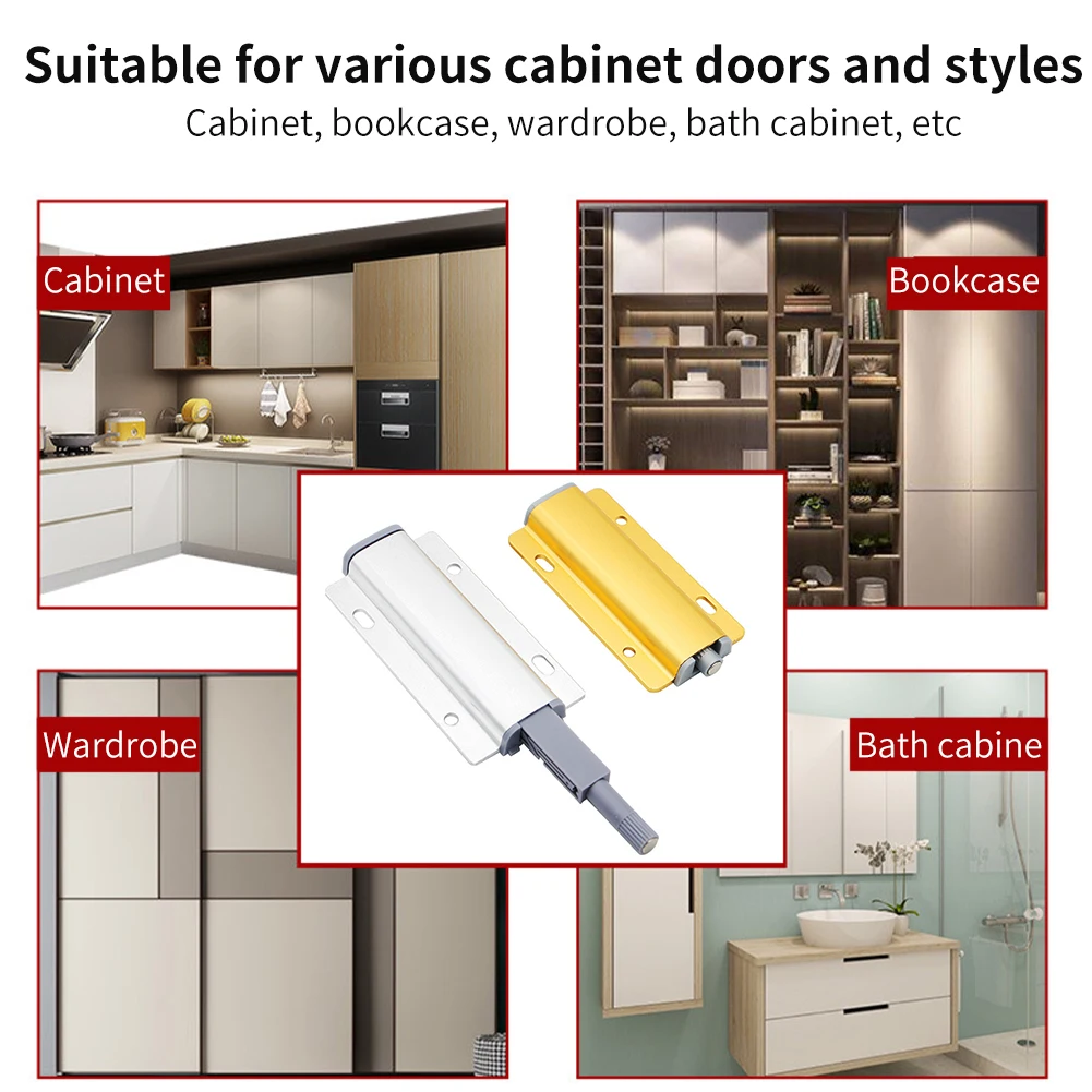 2 шт. шкаф для кухонных шкафов магнит поймать Нажмите чтобы открыть дверной