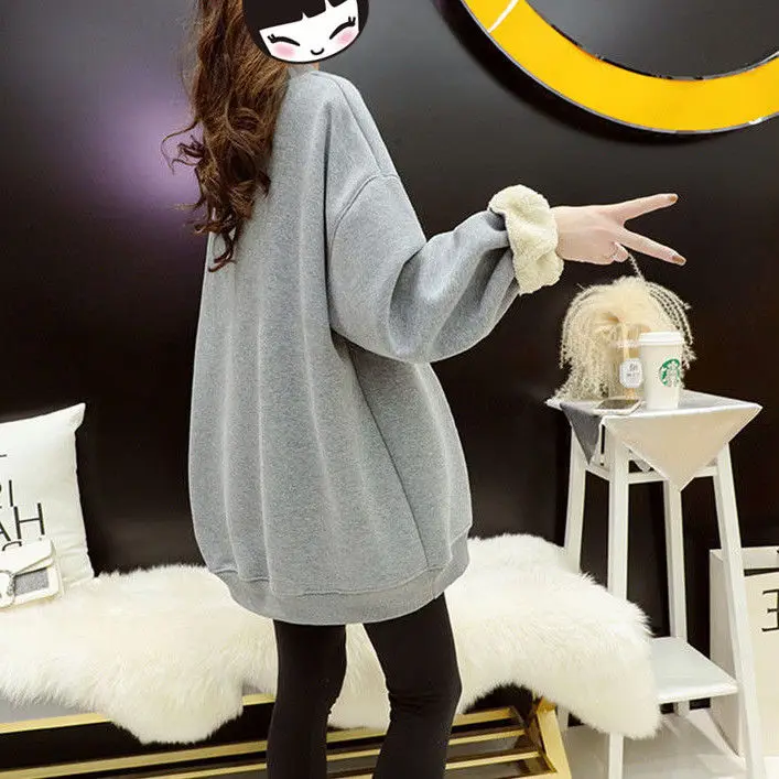 

Cotton medium length cashmere sweater for women in autumn and winter